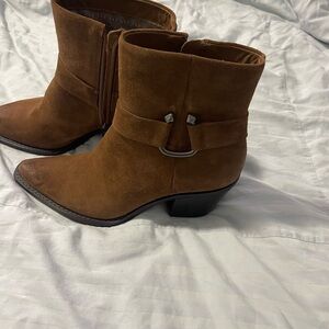 ANTONIO MELANI Brown Suede Ankle Boots